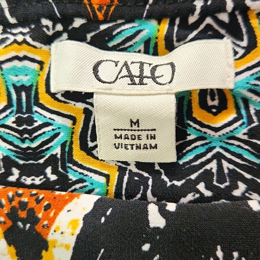 Cato's women's sleeveless shirt with fringe and long skirt